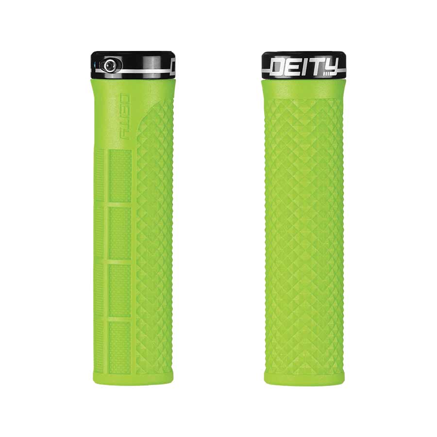 670656-04::0::670656-04::Deity, LockJaw, Poignées, 132mm, Vert, Paire