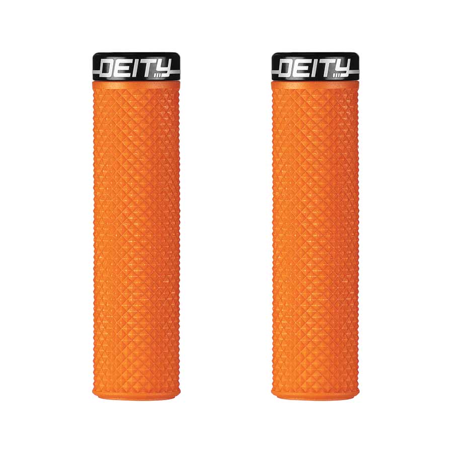 670657-06::0::670657-06::Deity, Supracush, Poignées, 133mm, Orange, Paire