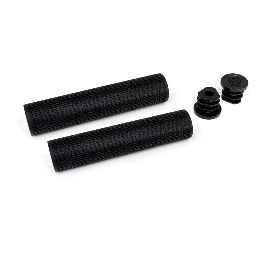670718-01::0::670718-01::RockShox, Poignées texturées, Poignées, 135mm, Noir, Paire