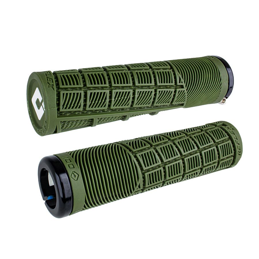 670725-01::0::670725-01::ODI, Reflex XL v2.1, Poignées, 135mm, Vert armée, Paire