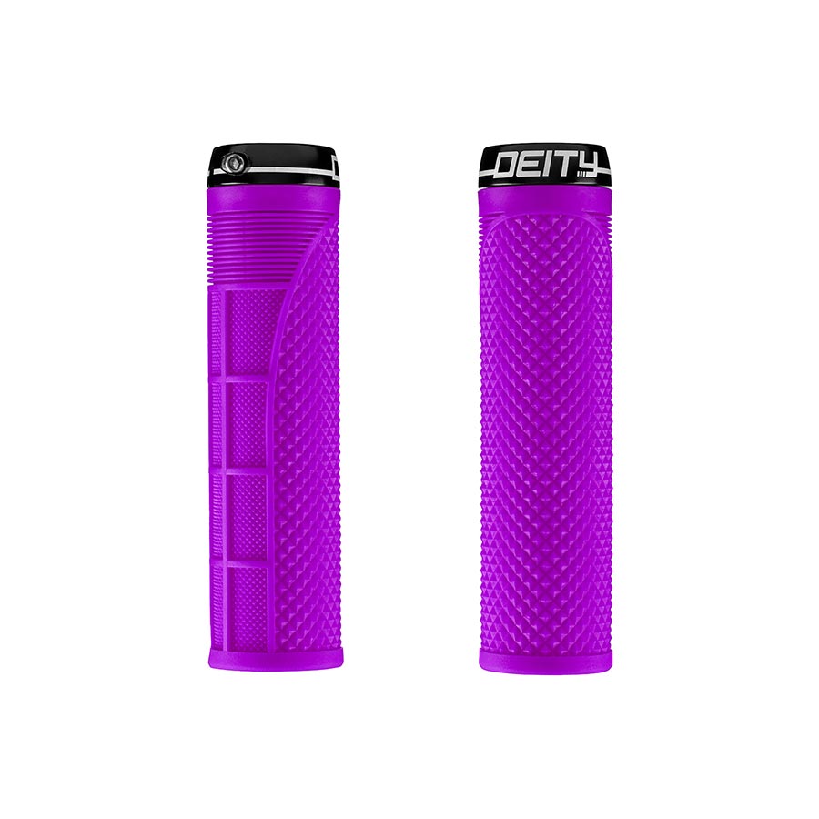 670741-08::0::670741-08::Deity, Megattack, Poignées, 140mm, Mauve, Paire