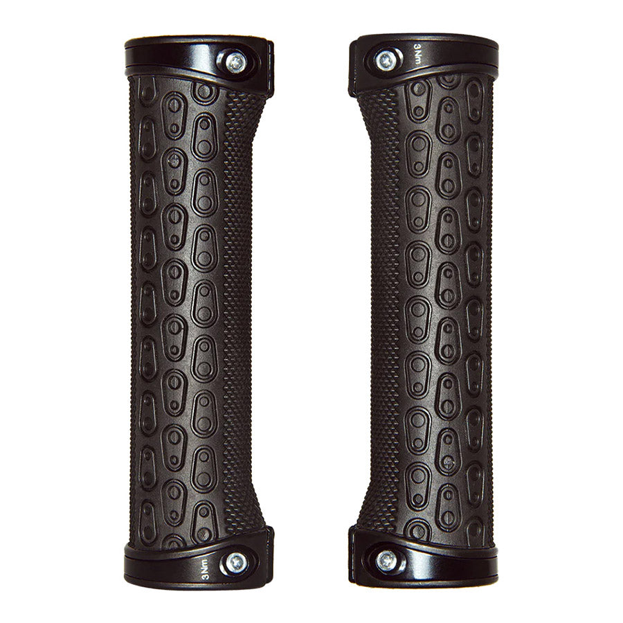670821-01::0::670821-01::crankbrothers, Iodine Grips, Poignées, 130mm, Noir, Paire