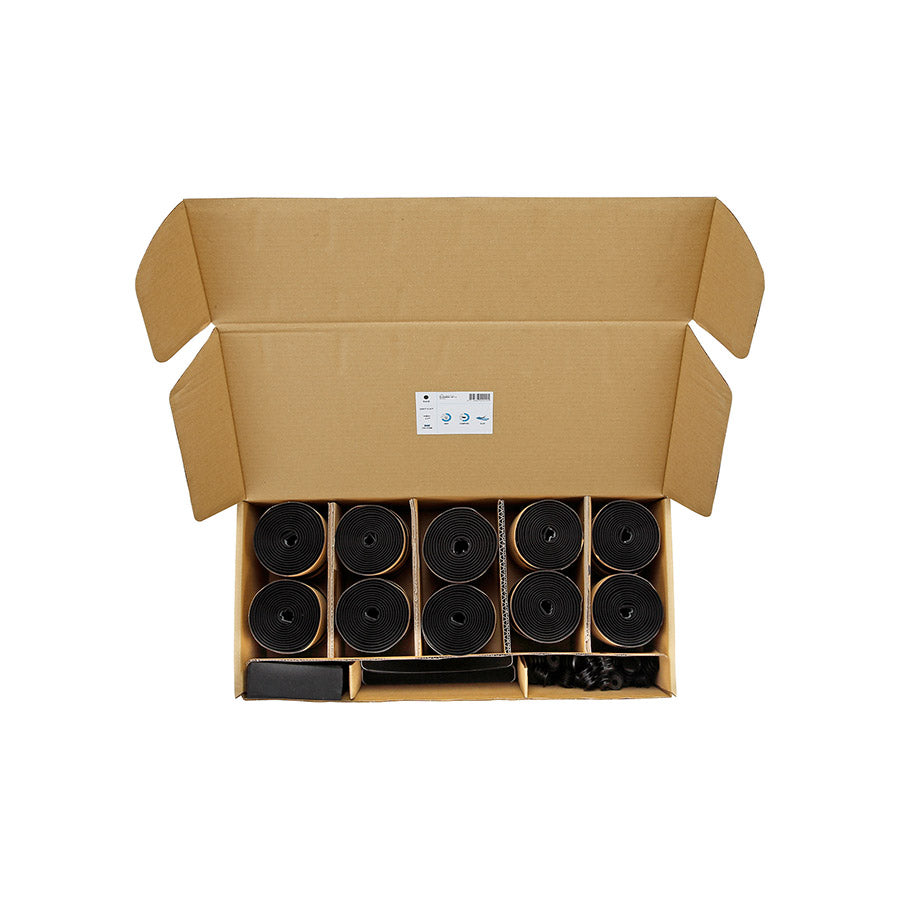 670848-01::1::670848-01::BBB Cycling, BHT-01OEM RaceRibbon en vrac, Guidoline, Noir, 2.5mm d'épaisseur, 25pcs