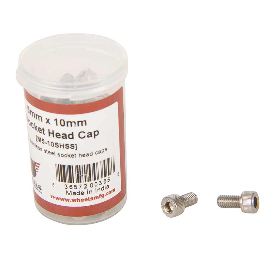 710072-01::0::710072-01::Wheels Manufacturing, Boulon M5, M5x10mm, Bouteille de 50