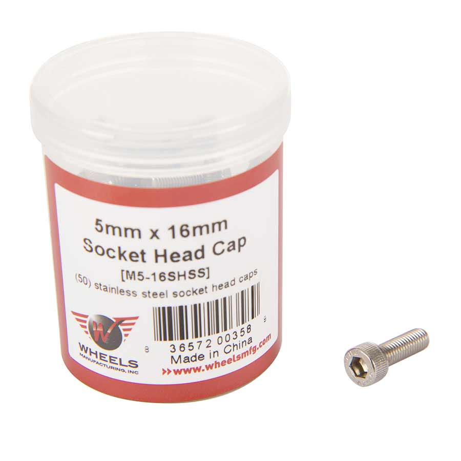 710072-02::0::710072-02::Wheels Manufacturing, Boulon M5, M5x16mm, Bouteille de 50