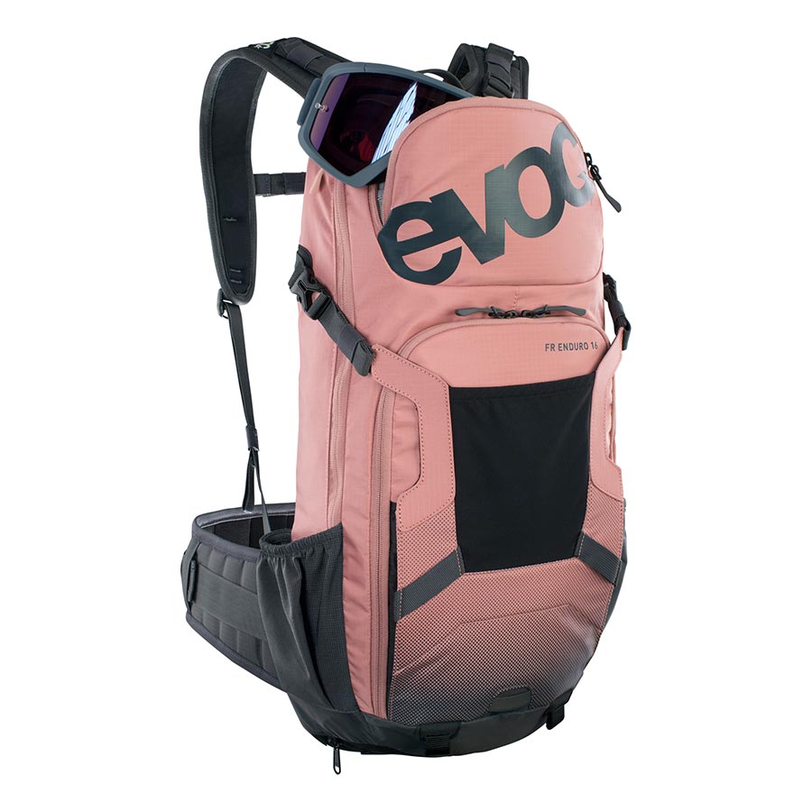 720592-07-ML::3::720592-07-ML::EVOC, FR Enduro, Sac à dos avec protection, 16L, Rose poussière/Gris carbone, ML