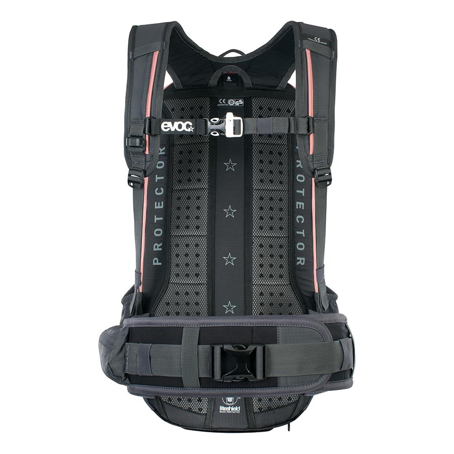 720592-08-S::1::720592-08-S::EVOC, FR Enduro, Sac à dos avec protection, 16L, Rose poussière/Gris carbone, S