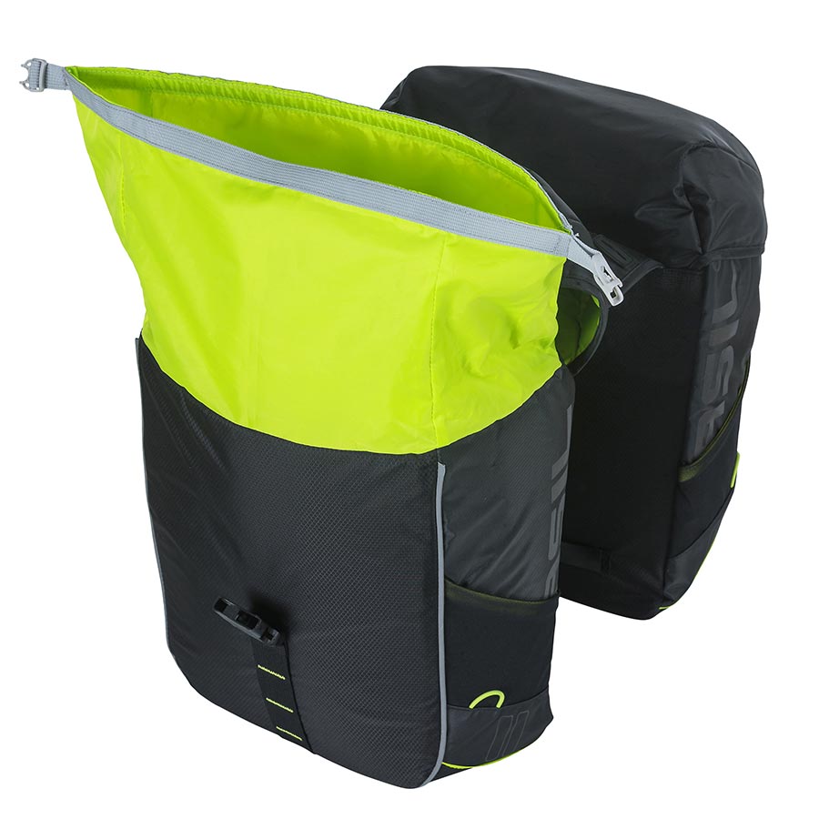 721108-02::5::721108-02::Basil, Miles Double Bag, Sacoche, 34L, Noir/Vert