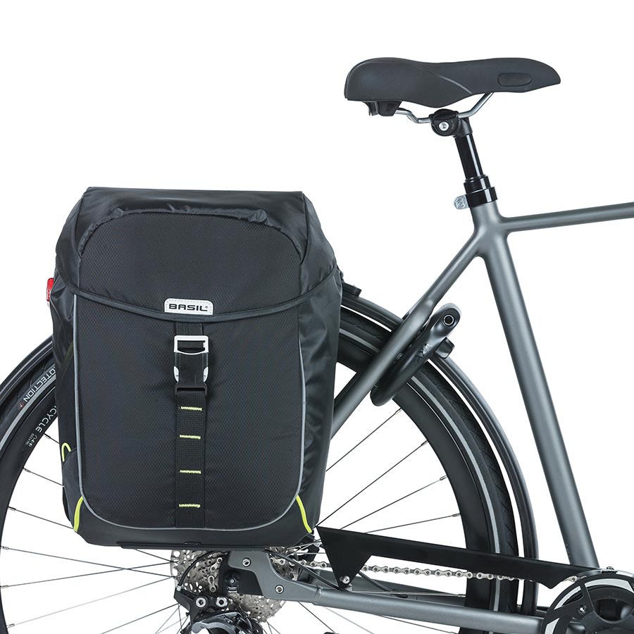 721108-02::7::721108-02::Basil, Miles Double Bag, Sacoche, 34L, Noir/Vert
