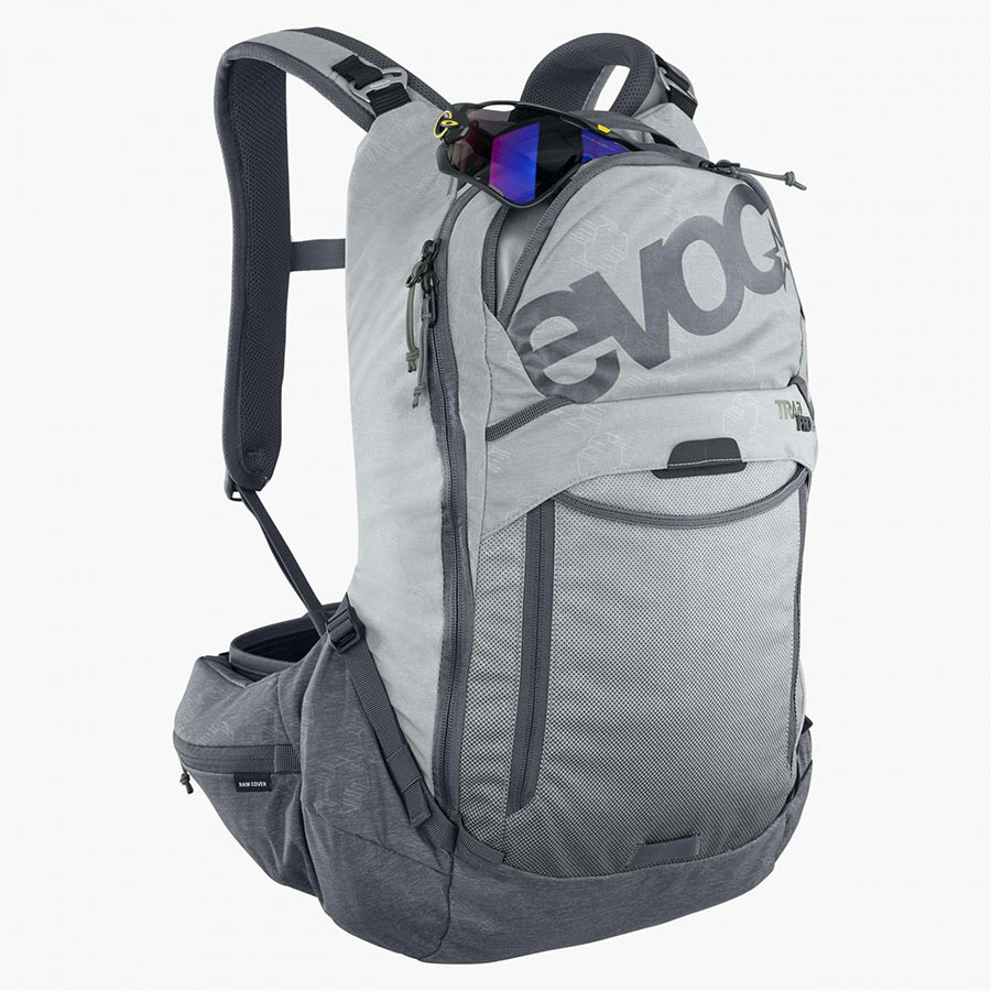 721365-04-SM::1::721365-04-SM::EVOC, Trail Pro 16, Sac à dos avec protection, 16L, Pierre/Gris Carbone, SM