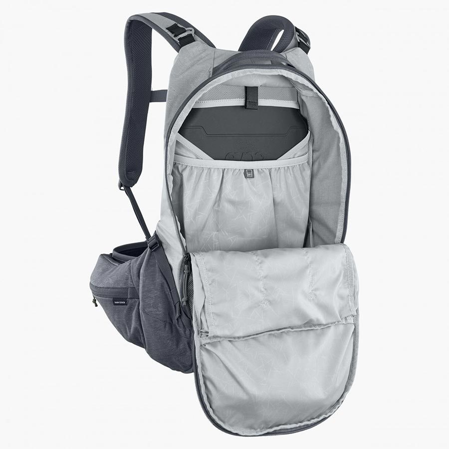 721365-04-SM::2::721365-04-SM::EVOC, Trail Pro 16, Sac à dos avec protection, 16L, Pierre/Gris Carbone, SM