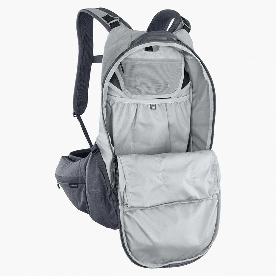 721365-04-SM::3::721365-04-SM::EVOC, Trail Pro 16, Sac à dos avec protection, 16L, Pierre/Gris Carbone, SM