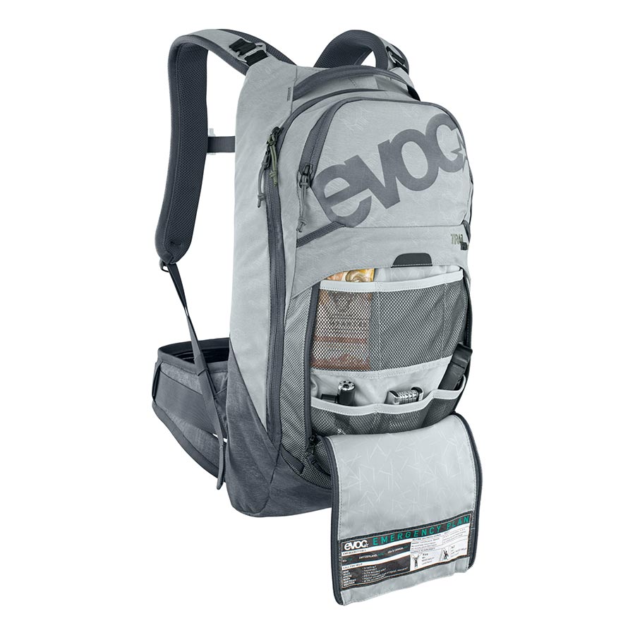 721366-03-SM::5::721366-03-SM::EVOC, Trail Pro 10, Sac à dos avec protection, 10L, Pierre/Gris Carbone, SM