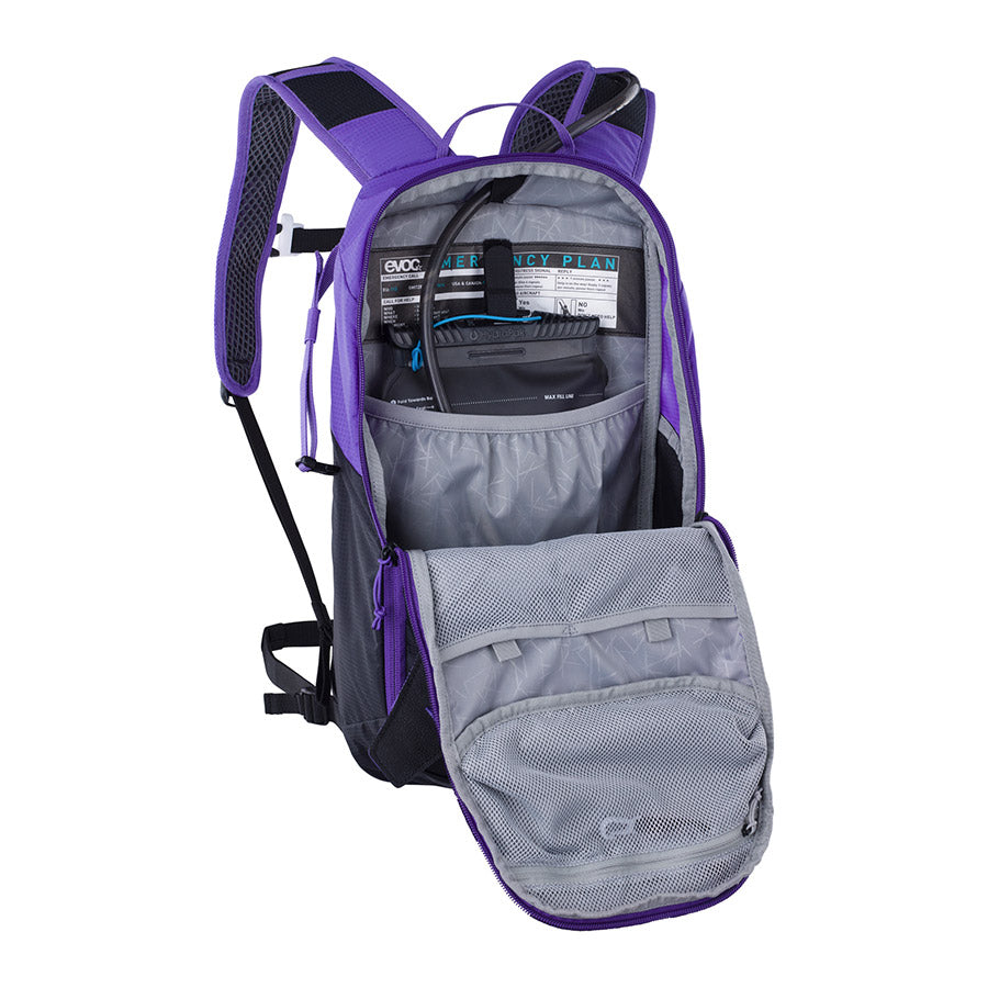 721369-11::6::721369-11::EVOC, Ride 8, Sac d'hydratation, Volume: 8L, Réservoir: Inclus (2L), Violet/Noir