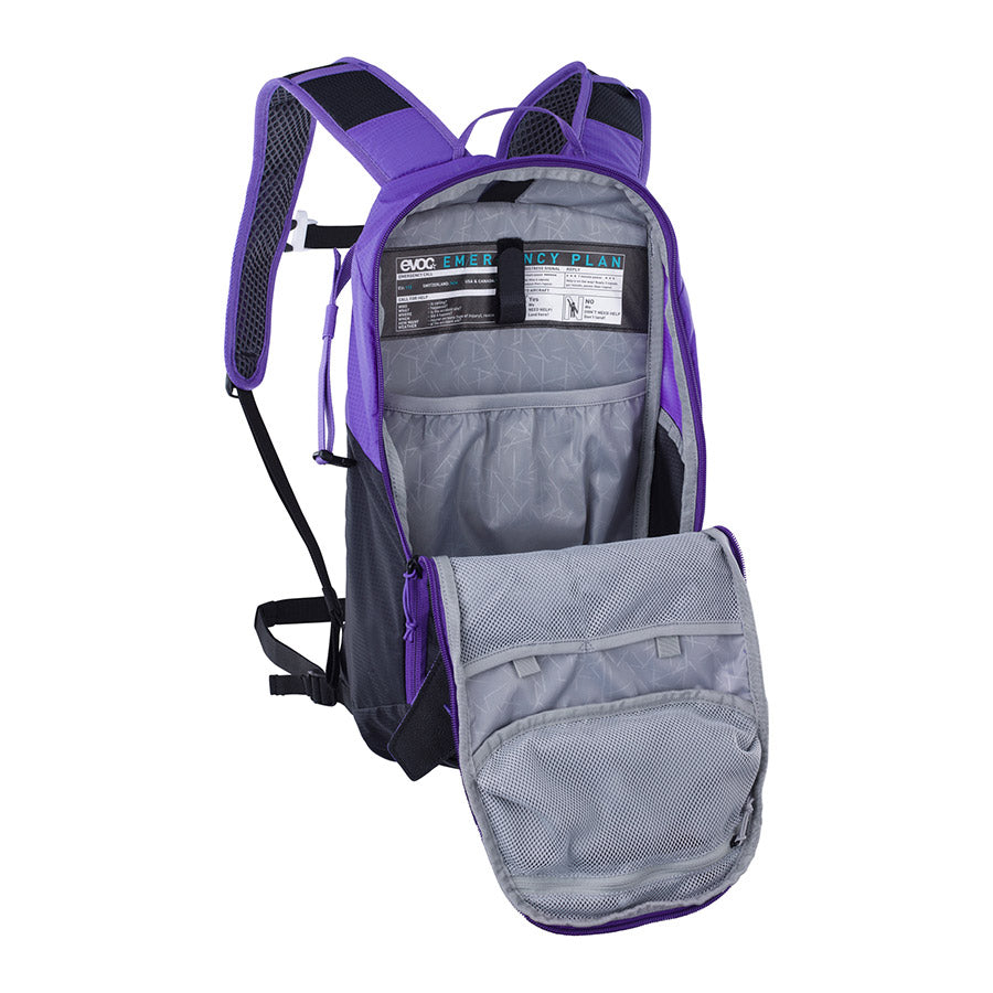 721369-11::8::721369-11::EVOC, Ride 8, Sac d'hydratation, Volume: 8L, Réservoir: Inclus (2L), Violet/Noir