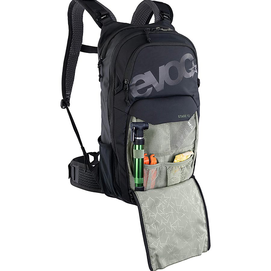 721511-01::4::721511-01::EVOC, Stage 12, Sac d'hydratation, Volume: 12L, Réservoir: Non inclus, Noir