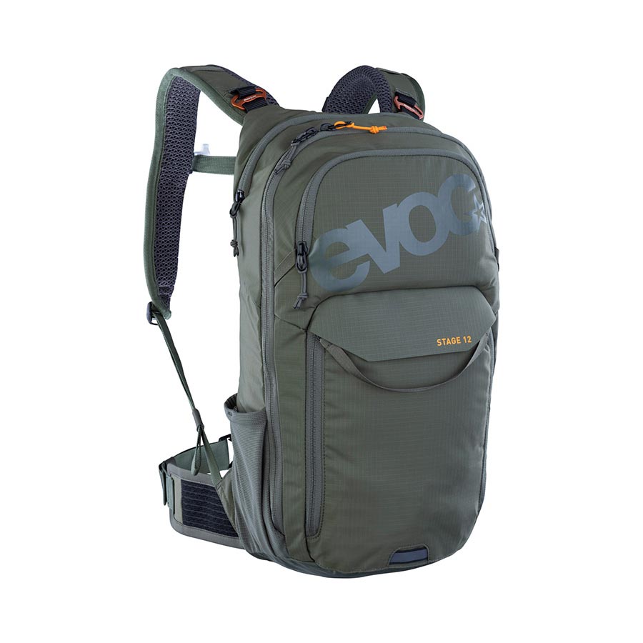 721511-03::0::721511-03::EVOC, Stage 12, Sac d'hydratation, Volume: 12L, Réservoir: Non inclus, Olive foncé