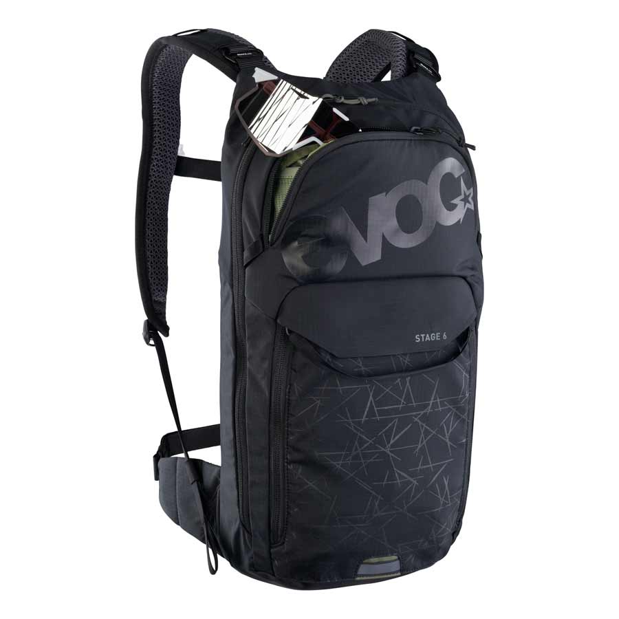 721512-01::1::721512-01::EVOC, Stage 6 + Réservoir 2L, Sac d'hydratation, Volume: 6L, Réservoir: Inclus (2L), Noir