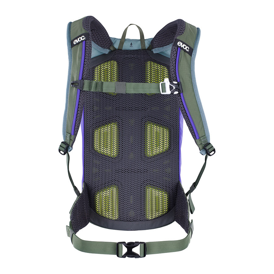 721512-05::1::721512-05::EVOC, Stage 6 + Réservoir 2L, Sac d'hydratation, Volume: 6L, Réservoir: Inclus (2L), Acier/Violet/Olive Foncée