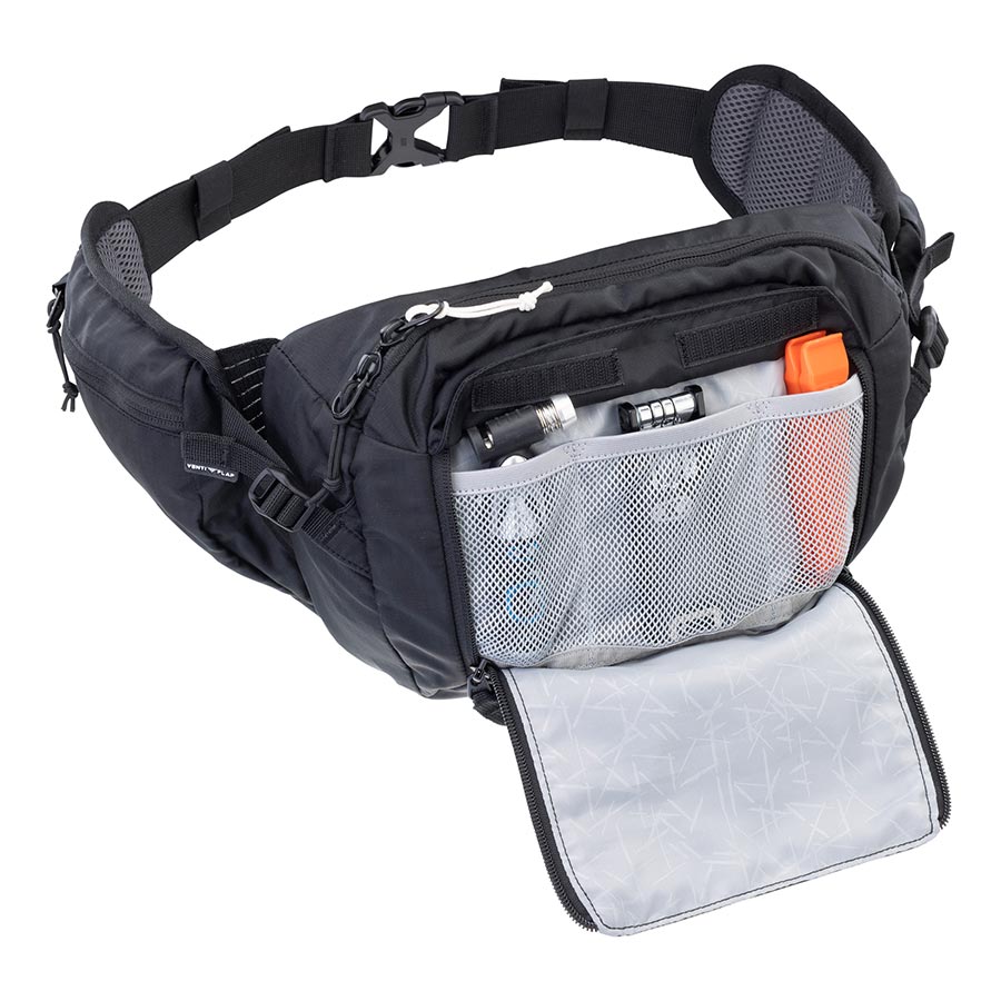 721632-01::3::721632-01::EVOC, Hip Pack 3 +  Bladder 1.5L, Sac de taille, 3L, Inclus (1.5L), Noir