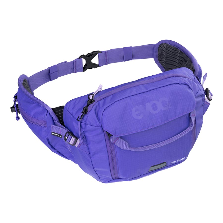 721632-02::0::721632-02::EVOC, Hip Pack 3 +  Bladder 1.5L, Sac de taille, 3L, Inclus (1.5L), Violet