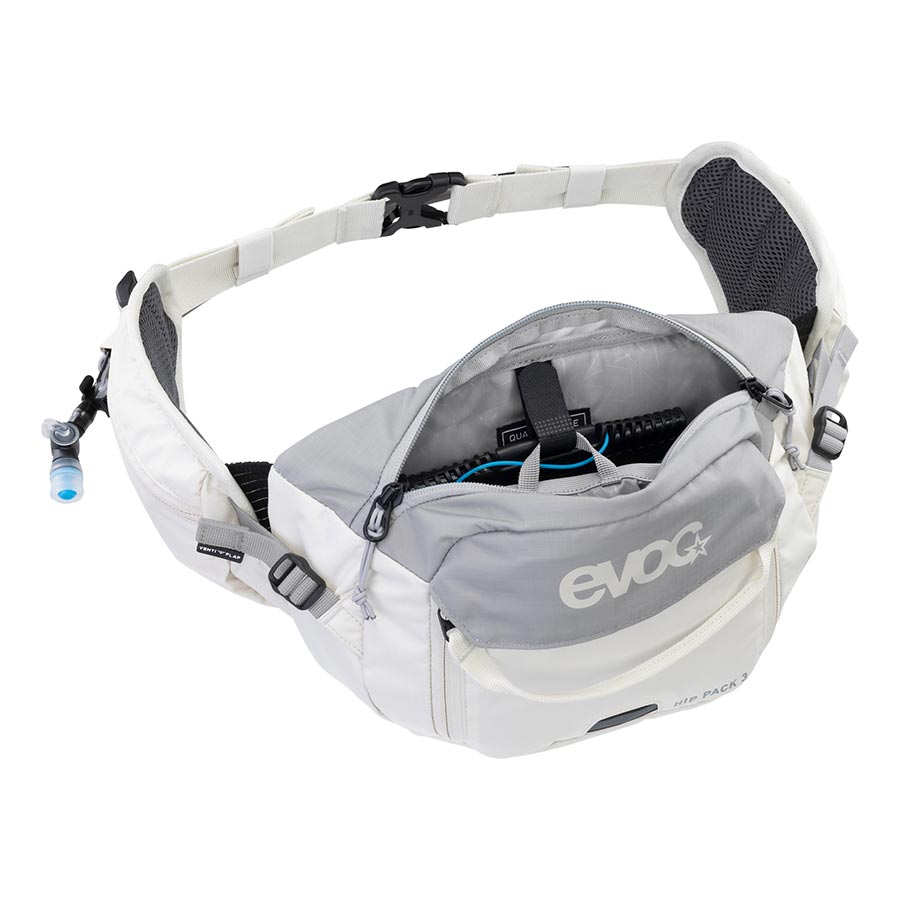 721632-03::1::721632-03::EVOC, Hip Pack 3 +  Bladder 1.5L, Sac de taille, 3L, Inclus (1.5L), Sable/Pierre