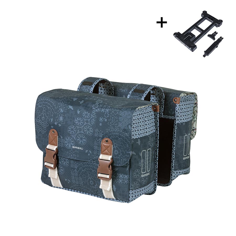 721645-02::0::721645-02::Basil, Bohème Double, Sacoche, 35L, Bleu, Paire