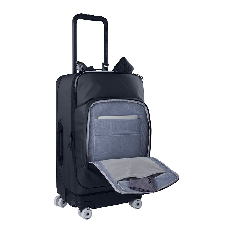 721717-01::5::721717-01::EVOC, Sac à 4 roulettes 100L, 100L, Gris carbone/Noir