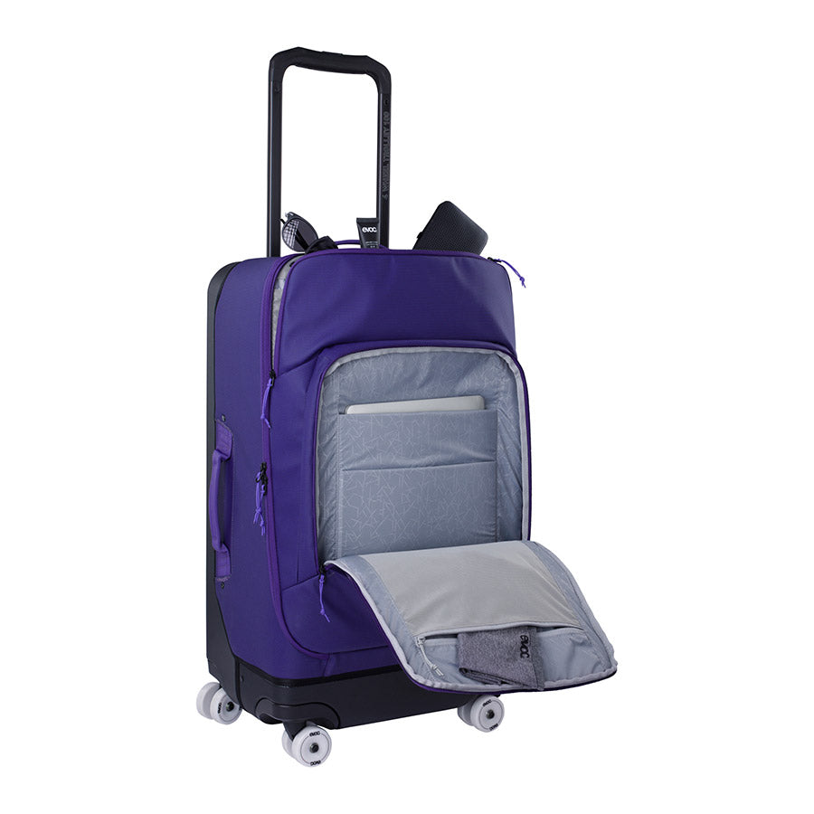 721717-02::5::721717-02::EVOC, Sac à 4 roulettes 100L, 100L, Violet/Noir