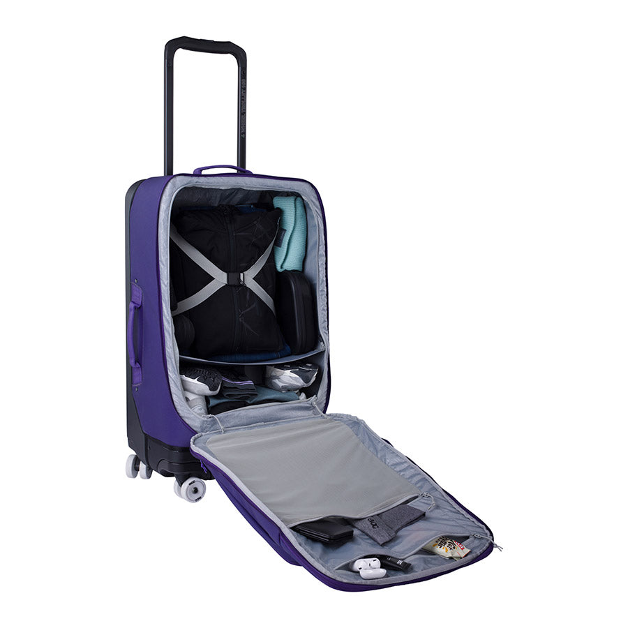 721717-02::7::721717-02::EVOC, Sac à 4 roulettes 100L, 100L, Violet/Noir