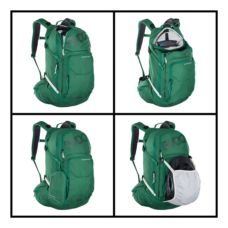 721788-02::5::721788-02::EVOC, Explorer Pro 30, Sac d'hydratation, Vert Bouteille