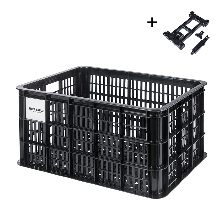 730516-01::0::730516-01::Basil, Bicycle Crate L, Panier, Noir