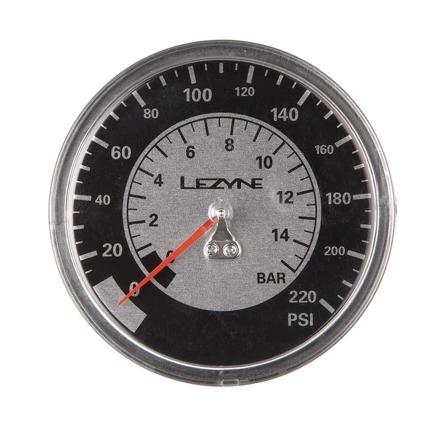 760071-17::0::760071-17::Lezyne, Manomètre pour pompe à pied, 3.5po, 220psi