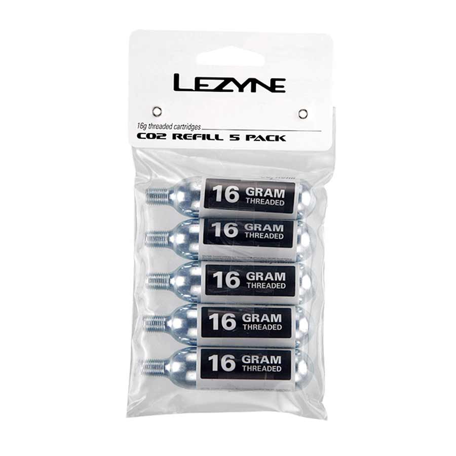 760145-01::0::760145-01::Lezyne, Cartouches CO², Fileté, 16g, 5 unités