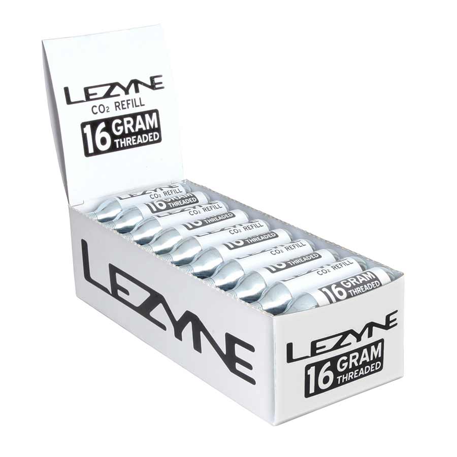 760145-02::0::760145-02::Lezyne, Cartouches CO², Fileté, 16g, 30 unités