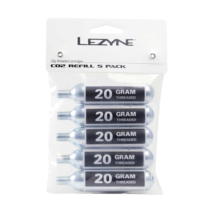 760145-07::0::760145-07::Lezyne, Cartouche de CO2, 20g, Avec filets, 5 pcs