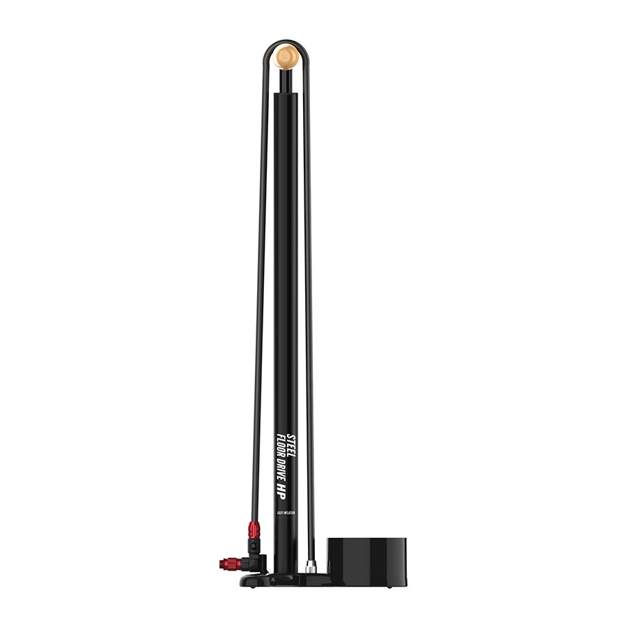 760173-16::1::760173-16::Lezyne, Steel Floor Drive, Pompe à pied, ABS-1 Pro Chuck, 220psi, Noir