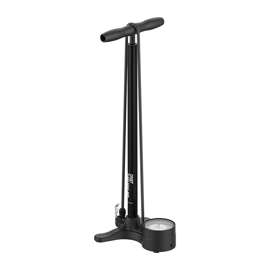 760175-22::0::760175-22::Lezyne, Sport Floor Drive, Pompe à pied, Dual Valve Head, 220psi, Noir