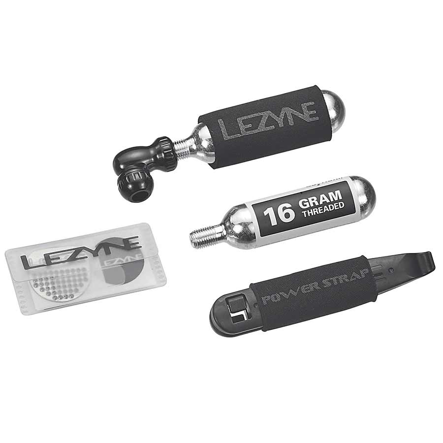 760243-01::0::760243-01::Lezyne, Repair Kit, Détendeur CO2, Avec filets, Presta, Schrader, 2x16g