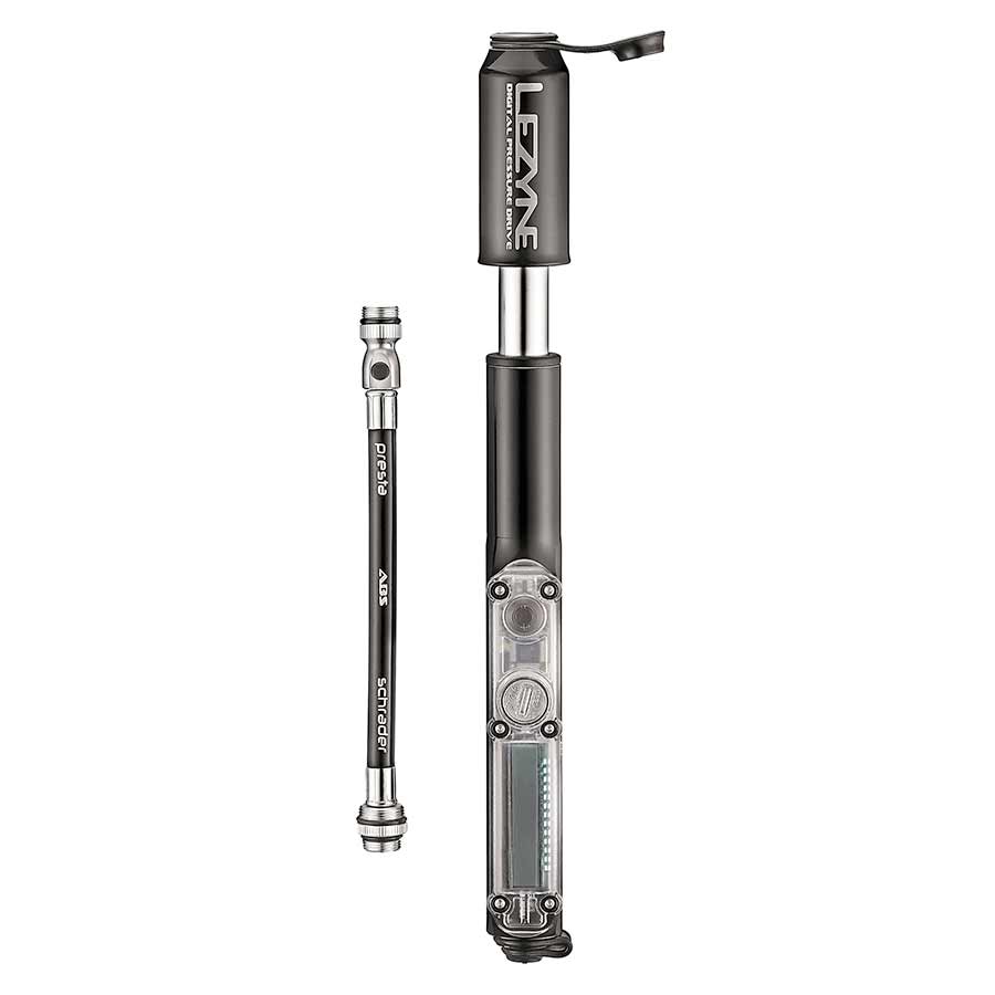 760409-01::1::760409-01::Lezyne, Digital Pressure Drive, Pompe, 120psi, Noir, 195mm