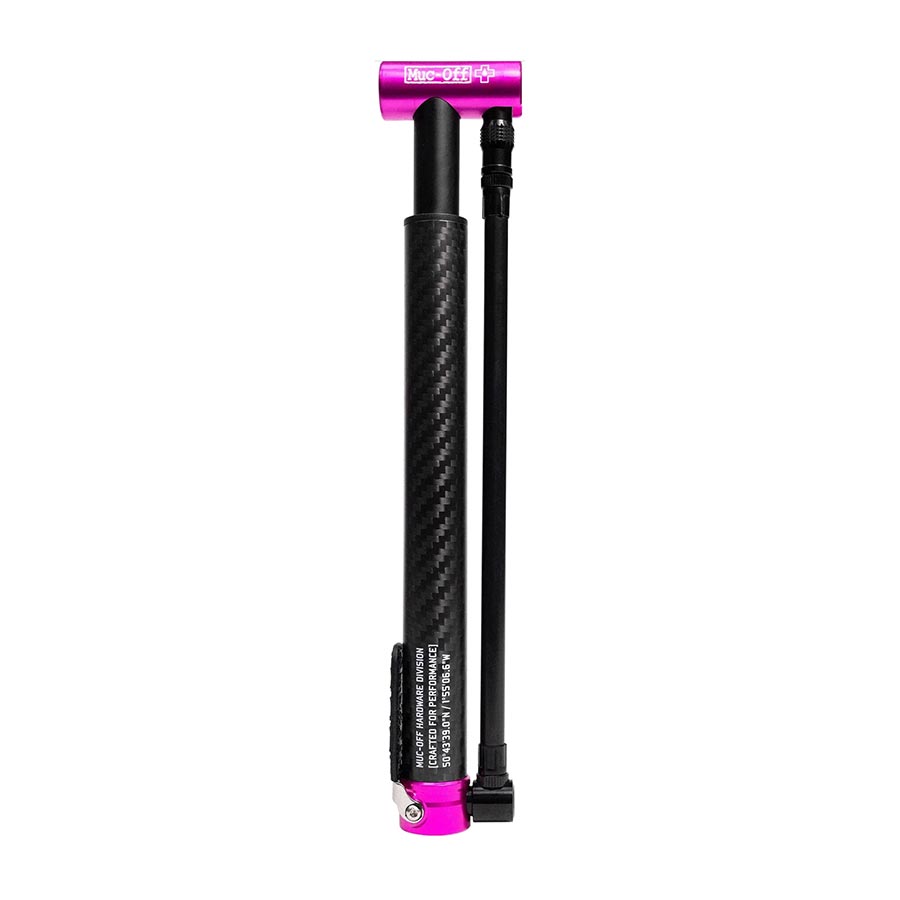 760560-01::0::760560-01::Muc-Off, Airmach Carbon, Pompe, 276mm, 130psi, Aluminium, Noir