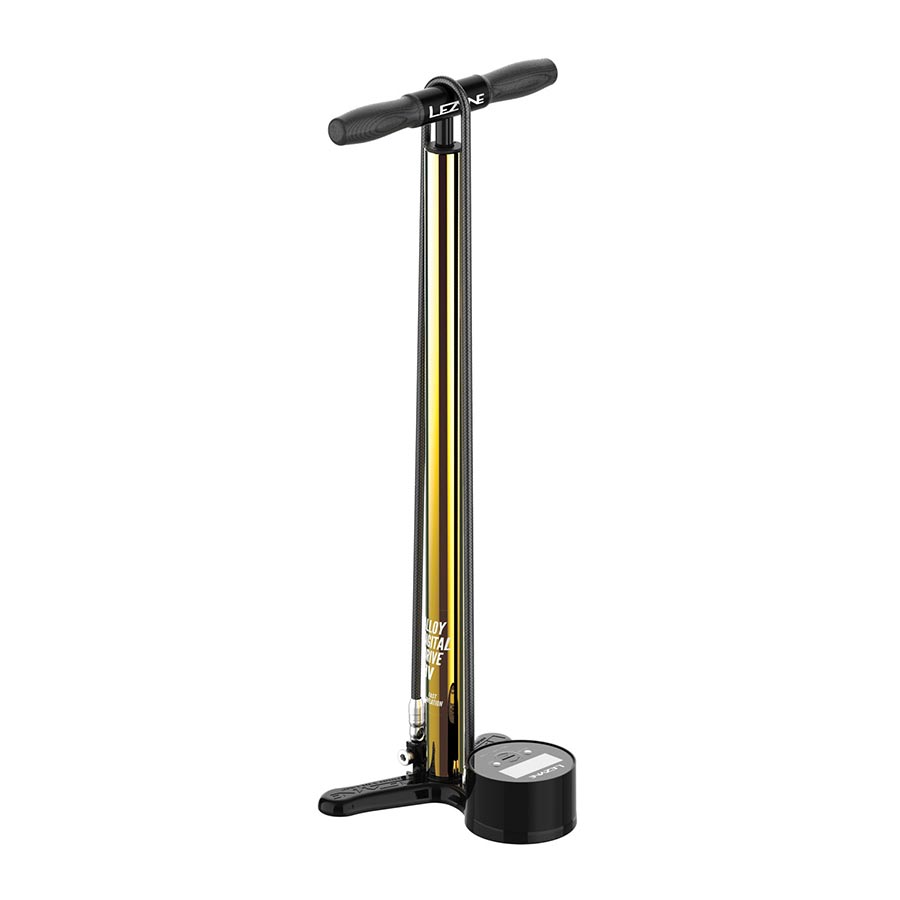 760594-01::0::760594-01::Lezyne, 18K Digital HV, Pompe à pied, ABS-1 Pro Chuck, Or