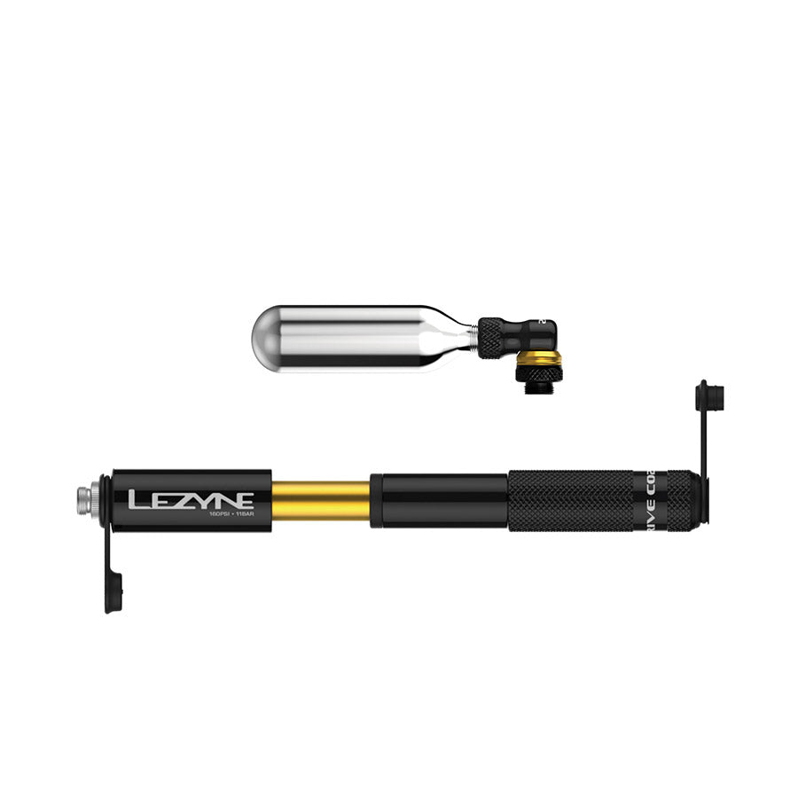 760612-01::1::760612-01::Lezyne, POCKET DRIVE CO2, Pompe, 170mm, 160psi, Press-fit, Noir