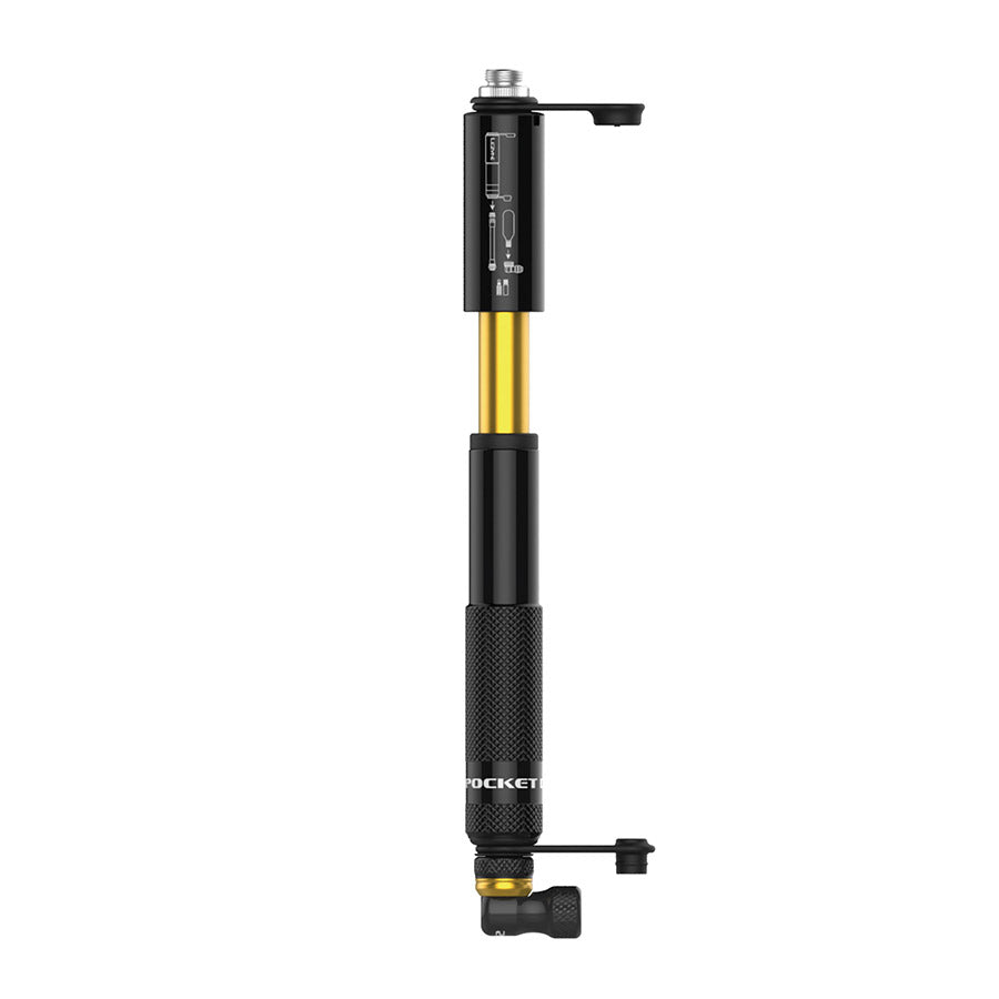 760612-01::4::760612-01::Lezyne, POCKET DRIVE CO2, Pompe, 170mm, 160psi, Press-fit, Noir