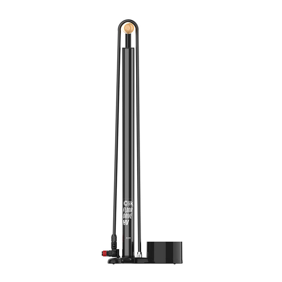 760616-01::1::760616-01::Lezyne, CLIK FLOOR DRIVE HV, Pompe à pied, Tête ABS Pro CLIK, Noir