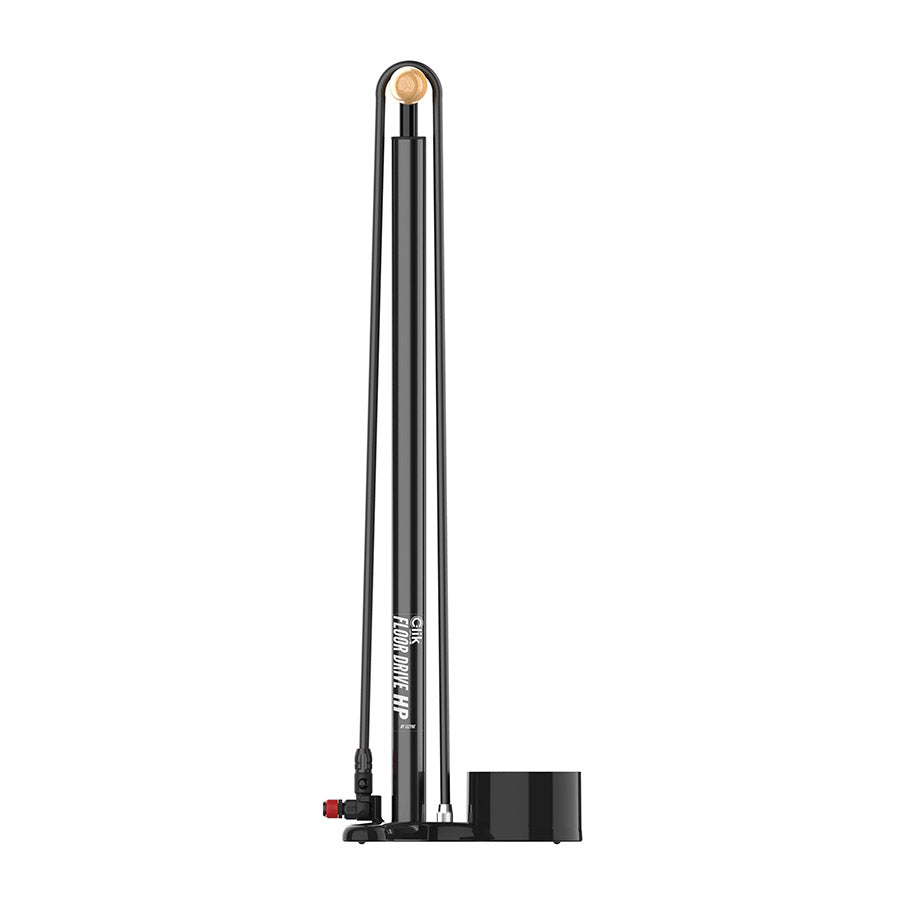 760617-01::1::760617-01::Lezyne, CLIK Floor Drive HP, Pompe à pied, Tête ABS Pro CLIK, Noir