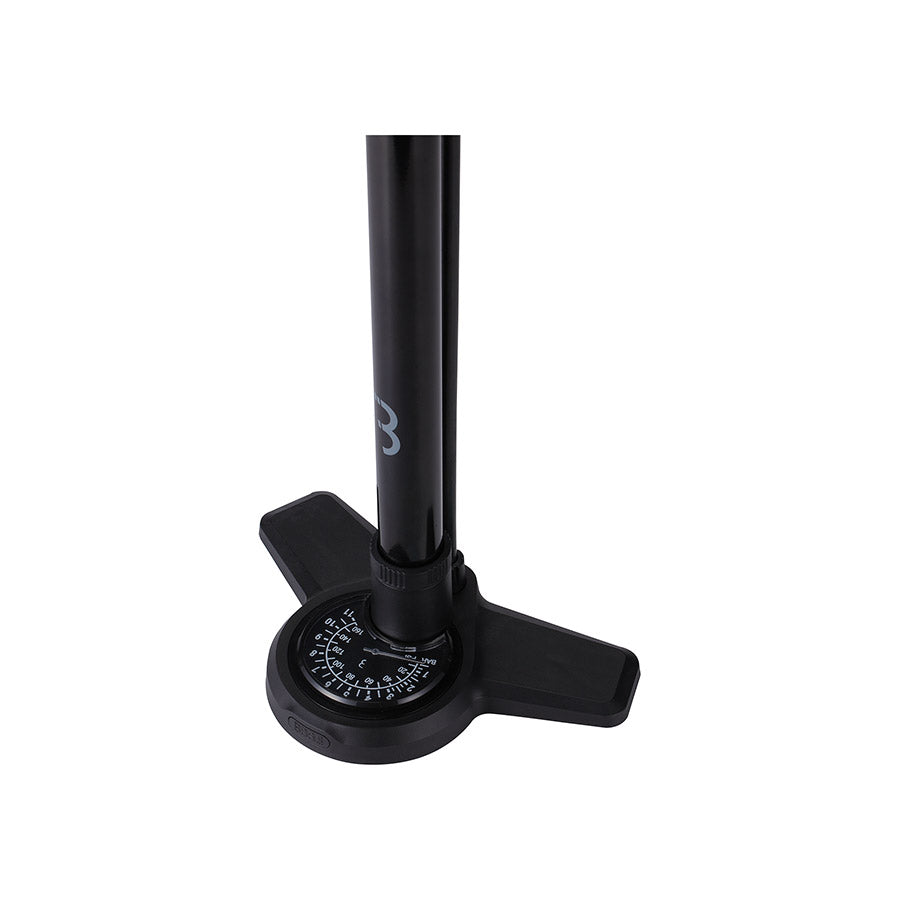 760627-01::2::760627-01::BBB Cycling, BFP-28 AirBoost, Pompe à pied, Dual Valve Head, 160psi, Noir