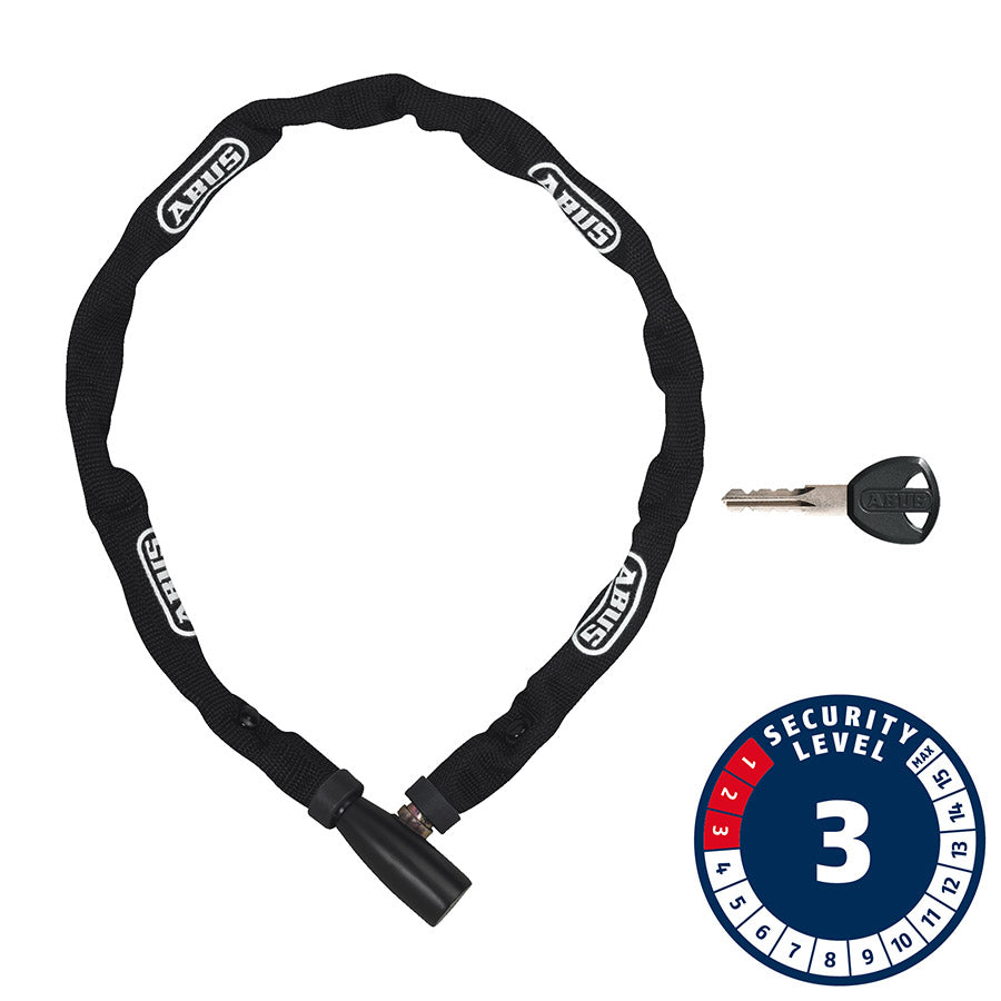 810187-02::0::810187-02::Abus, 1500 Web, Cadenas à chaîne, Clé, 4mm, 60cm, 2', Noir