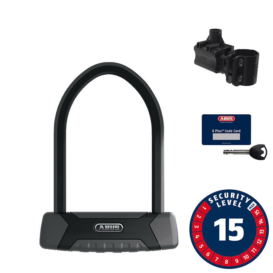 810203-01::0::810203-01::Abus, Granit XPlus 540, Cadenas en U, Clé, 13mm, 16.0cm x 23.0cm, 6.3'' x 9'', USH, Noir