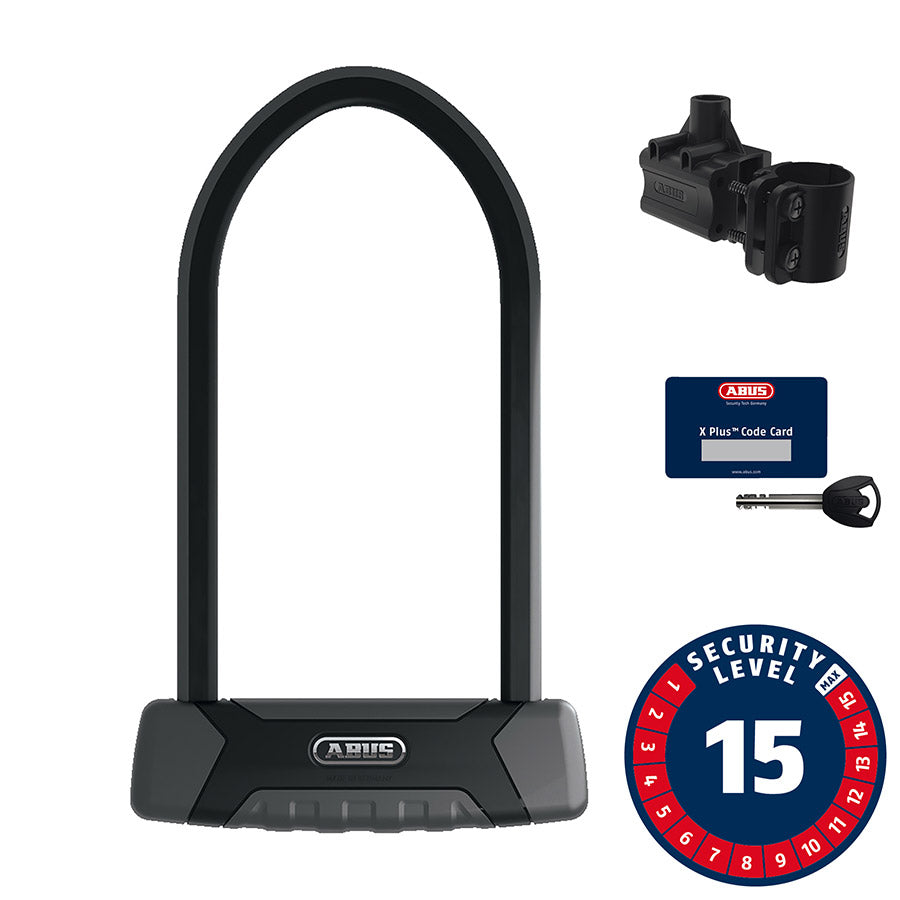 810203-02::0::810203-02::Abus, Granit XPlus 540, Cadenas en U, Clé, 13mm, 16.0cm x 30.0cm, 6.3'' x 11.8'', USH, Noir